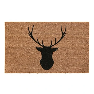 Image of Premier Housewares Deer Coir Doormat, 60 x 40 cm, Brown