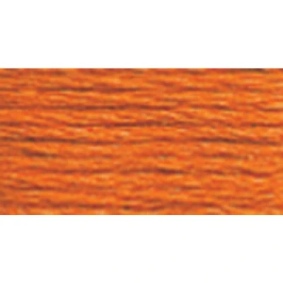 Image of DMC 117 721 Six Strand Embroidery Cotton Floss, Medium Orange Spice, 8.7 Yard