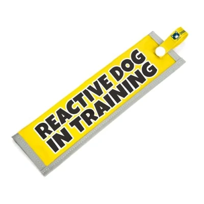 Image of dogkit Reactive Dog In Training Sleeve for Nervous Dogs, Reflective, Waterproof, Double Sided Slip on the Lead (Plain, 1)