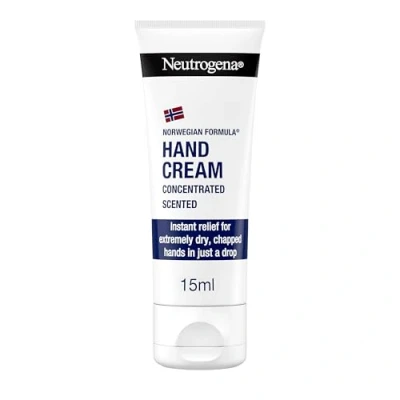 Image of Neutrogena Norwegian Formula Concentrated Scented Hand Cream (3 x 15ml), for Immediate, Lasting Relief from Dry Skin and Chapped Hands, Lotion with Glycerin Vitamin E
