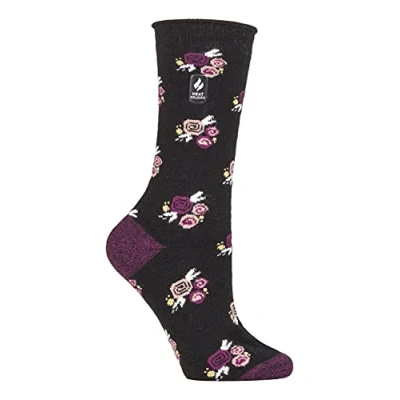Image of HEAT HOLDERS Ultra Lite Ladies Thin Lightweight 1.0 TOG Winter Warm Casual Thermal Dress Socks (4 8 uk, Black (Murcia))