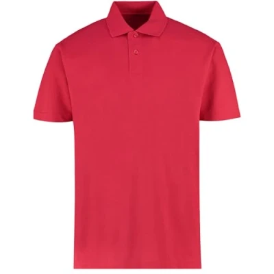 Image of Kustom Kit Mens Short Sleeve Polo Shirts, Red, X Large. KK422