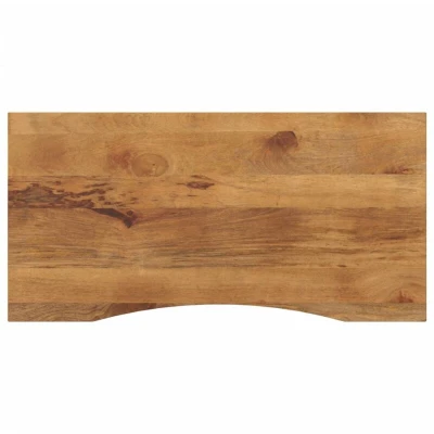 Image of vidaXL Desk Top with Curve 110x50x2.5 cm Solid Wood Rough Mango