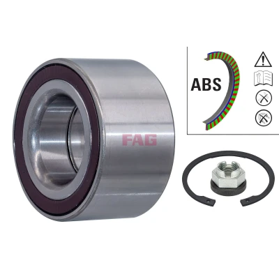 Image of 155254859 Wheel bearing kit FAG 713 6506 40 Photo corresponds to scope of supply 80mm PEUGEOT: 308 SW 2, II Hatchback, 5008