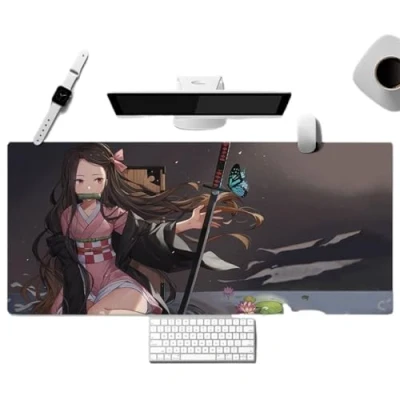 Image of NIRBO Mouse Pad, Kamado Nezuko, XXL PC Desk Professional Gaming Mat, Non Slip Rubber Base, 900 * 400 3mm