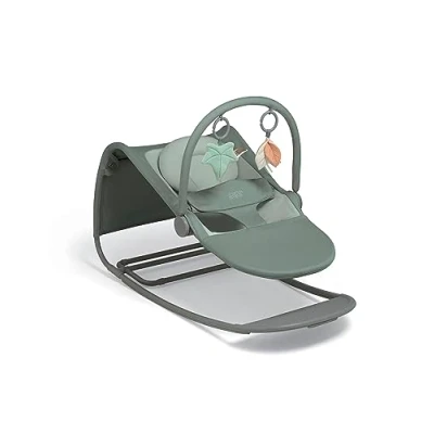 Image of Mamas &amp; Papas Tempo 3 in 1 Rocker/Bouncer, Lightweight, Point Harness and Easily Removable Magnetic Toy Bar, Ivy