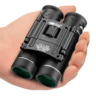 Image of 12x26 HD Binoculars for Adults Kids Bird Watching,BIJIA Mini Folding Compact Binocular Travelling/Sightseeing/Hunting/Concert(BAK4 Prism, FMC Green Film, Fogproof, Waterproof,Anti slip Grip)