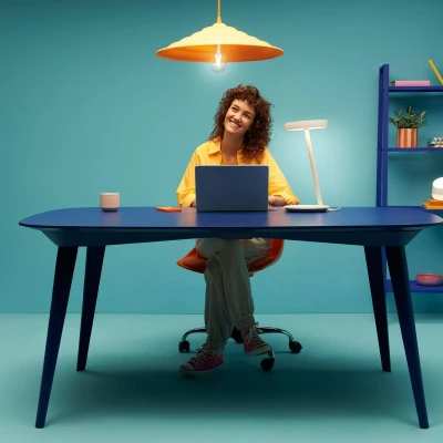 Image of Wiz Portrait Smart Desk Lamp Led Lighting (WiFi and Bluetooth), for Video Calls, Spacesense Voice Control, Work from Home