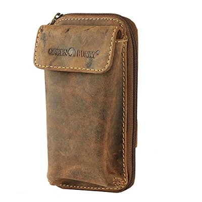 Image of Green Burry belt Bag 1818B Leather Wallet, brown, standard size, money