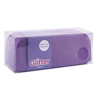 Image of APLI 18949 Silicone Glitter Case Collection Lilac Pencil School