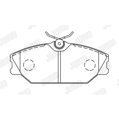 Image of 410604441R, 410607125R, 7701206379, 7701209380, 8660004593 Brake pad set JURID 573008J not prepared for wear indicator with accessories