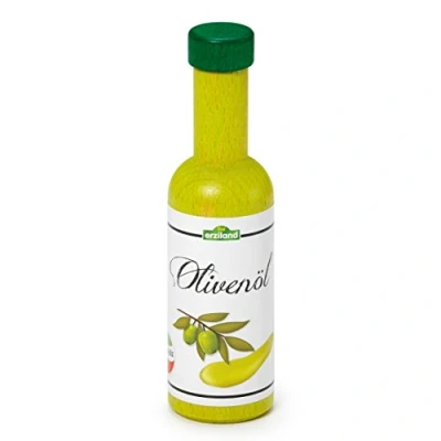 Image of Wooden Play Food Pretend Grocery Shop Olive Oil Bottle by Erzi