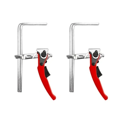 Image of QWORK® Lever clamp, Quick Release with 160 mm Capacity and 60 Throat Depth for Grinding, Cutting, 2 Packs