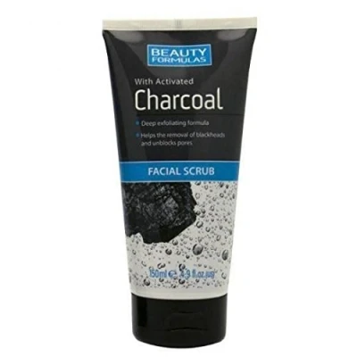 Image of SIX PACKS of Beauty Formulas Activated Charcoal Facial Scrub 150ml