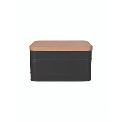 Image of Garden Trading Borough Cake Tin Crafted in Beech &amp; Steel H11 X W20 D20cm