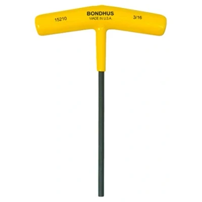 Image of BONDHUS, 3/16&quot; T Handle HEX 6&quot; Blade, 3/16&quot;, 15210