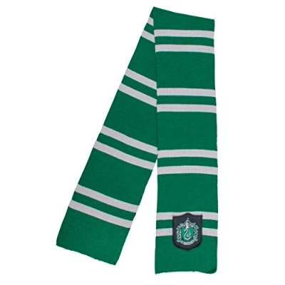 Image of DISGUISE 108159 Slytherin Scarf Costume Accessory, House Themed Colors, One Size