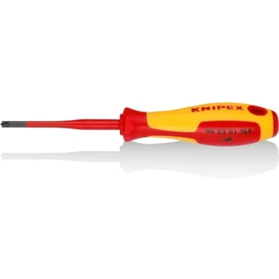 Image of Knipex (Slim) PlusMinus screwdriver Pozidriv® burnished, insulating multi component handle, VDE tested 187 mm 98 25 01 SLS