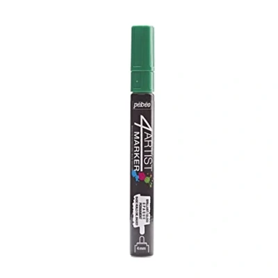 Image of Pebeo 4 Artist Markers, Metal, Dark Green, 0.15 x 1.41 cm