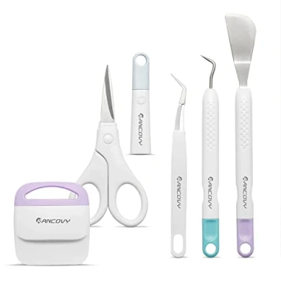 Image of Basic Tool Set for Cricut Vinyl Weeding Tools Cricut/Silhouette/Siser/Oracal 631 651 751 5pcs Cardstock Crafting Kit