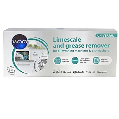 Image of NEW Limescale &amp; Detergent Remover for All Dishwashers and Washing Machines Genuine Indesit Hotpoint Professional collection Replace old Part numbers: C00089780 , C00091077 C00091561 (Box of 12)
