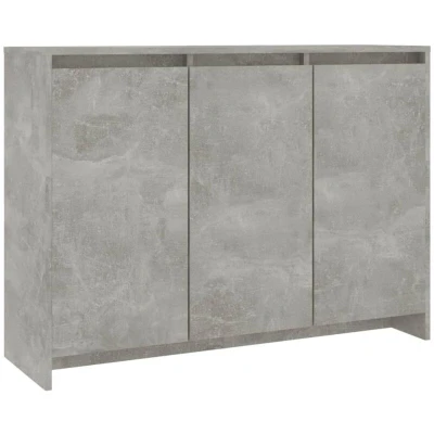 Image of vidaXL Sideboard Concrete Grey 102x33x75 cm Engineered Wood