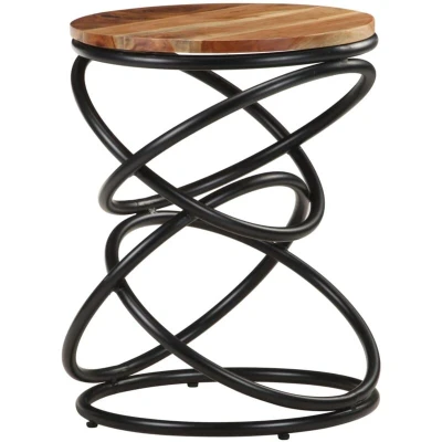 Image of vidaXL End Table 40x40x52 cm Solid Acacia Wood