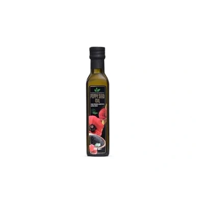 Image of Natura Harmony 100% pure Poppi Seed Oil (250 ml) rich in Omega 3 and 6 Cold pressed unrefined Vegan Ideal for salads, skin care healthy living