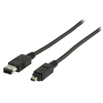 Image of Ex Pro Hi Speed Black Firewire 400 to 4 pin (Male) FW400 6 Cable 3m