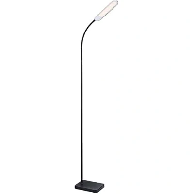 Image of Led Floor Lamp, Touch Control Dimmable Reading Standing Lamp 3 Color Temperature 5 Brightness 360 Flexible Gooseneck for Living Room, Bedroom, Black