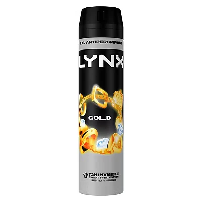 Image of Lynx Anti perspirant Deodorant Spray XXL Gold White Marks 250ml
