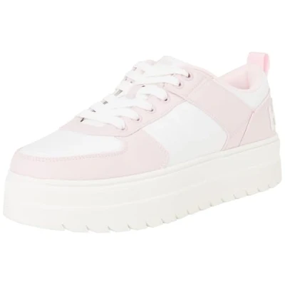 Image of HUGO Lyssa TENN Trainers, Women&#039;s, Size: 8, Light/pastel pink Textile