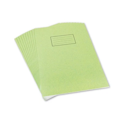 Image of Silvine Exercise Book A4 Ruled with Margin Green (10 Pack) EX110