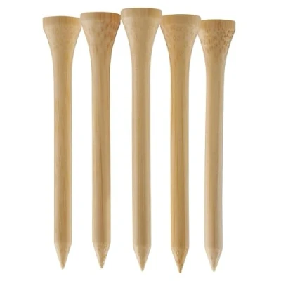 Image of TH Golf Bamboo Tees 70mm Pack of 50 &amp; 100 Multiple Colour Options Premium Eco Friendly Sustainable Durable (Pack 50, Natural)