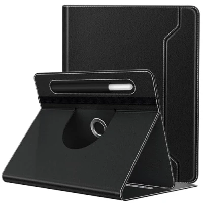 Image of TiMOVO Universal Case for 9 11 Inch Tablet, 360 Degree Rotating Stand Protective Cover with Pen Pocket 10 10.1 Android Touchscreen Black
