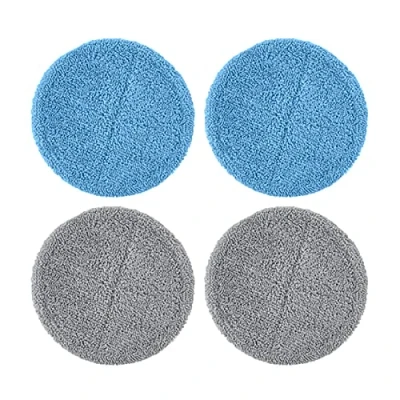 Image of 2 Sets Mop Pads Replacement for iDOO iD EM002 Cordless Electric Mop, Washable and Reusable Microfiber Heads, Mopping + Waxing