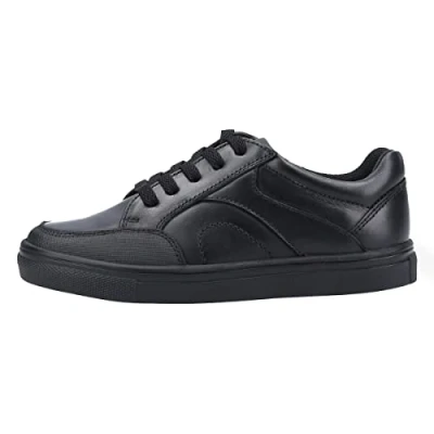 Image of Hush Puppies Shawn Junior School Uniform Shoe, Black, 1 UK Child