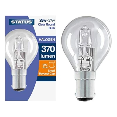 Image of 10 X Halogen Energy Saving 28W = 37W SBC B15 Small Bayonet Cap Golf Ball Lamps/Traditional Style Light Bulbs