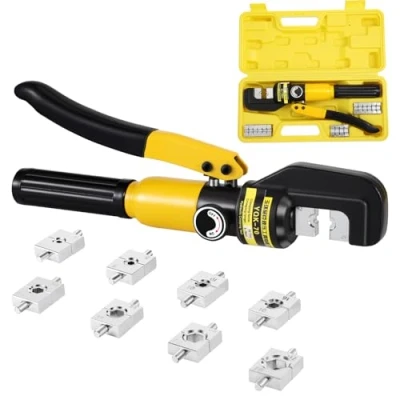 Image of HSEAMALL 10Tons Hydraulic Crimping Tool Crimper Plier for Copper and Aluminum Terminal Lugs Battery Wire 4 70mm²