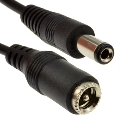 Image of kenable 5.5 x 2.1mm DC Power Plug to Socket CCTV Extension Lead Cable 5m [5 metres]