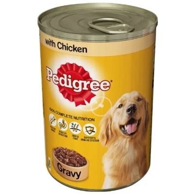 Image of Pedigree Can in Gravy with Chicken 400 g (Pack of 12)