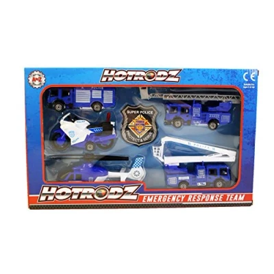 Image of A to Z 01272 Police Vehicle Playset (5 Piece)