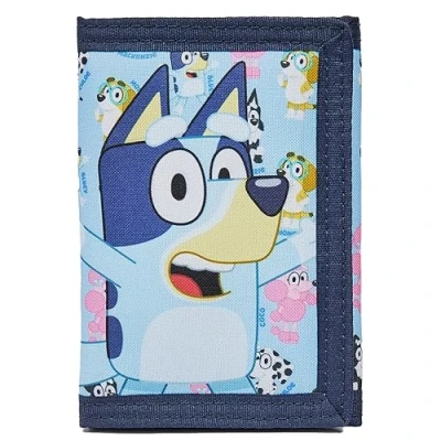 Image of Bluey Kids Wallet Trifold with ID Pocket &amp; Zipped Coin Purse Official Merchandise for Girls Boys