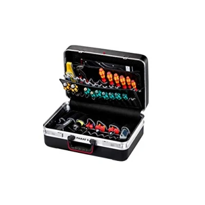 Image of Parat 481050171 &quot;Classic Plus Safe&quot; Tool Box with Combination Locks Out ABS Plastic, Black