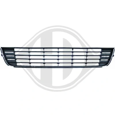 Image of 1T0853101B2ZZ, 1T0853671CRYP, 1T0853677D, 1T0853677D9B9 Bumper Grill DIEDERICHS 2296045 Chromed edge Centre VOLKSWAGEN: Touran I, Caddy 3