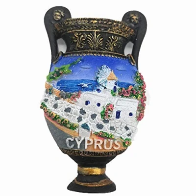 Image of 3D Pot shape Cyprus Fridge Magnet Travel Souvenir Gift, Home &amp; Kitchen Decoration magnetic sticker Refrigerator