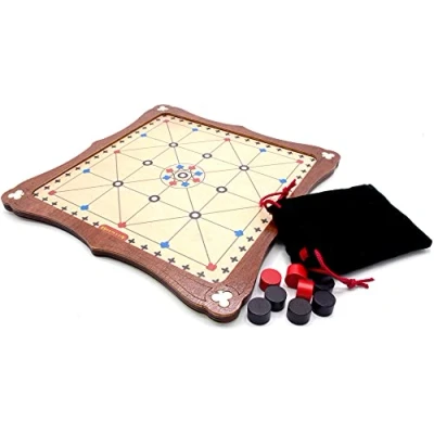 Image of Brimtoy Alquerque traditional wooden board game