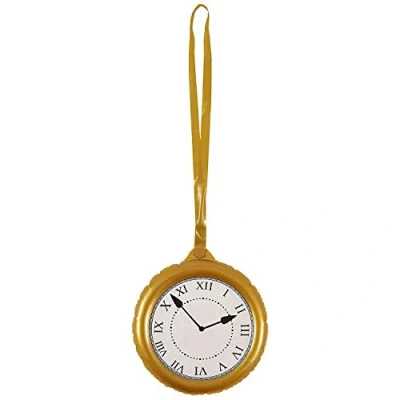 Image of Jumbo Wonderland Rabbit Gold Pocket Watch Clock Party Inflatable Prop Decoration