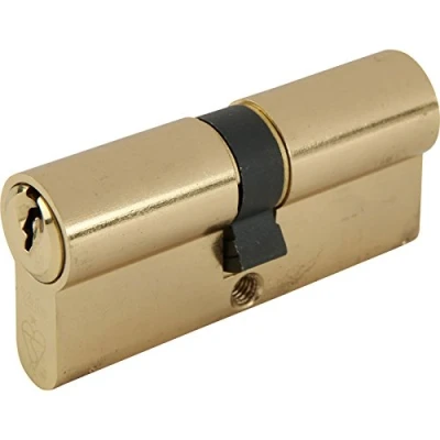 Image of Yale PKM3535 PB KM Superior 1 star Euro Cylinder lock 35/35 (70mm) / 35:10:35 Brass Finish High Security
