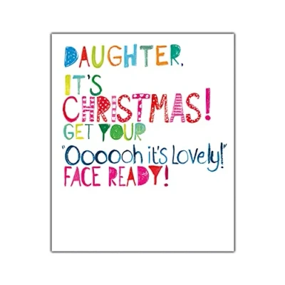 Image of Emotional Rescue Daughter Christmas Card, Funny Card Daughter, Xmas For Her Funny, Multi, XFW2290